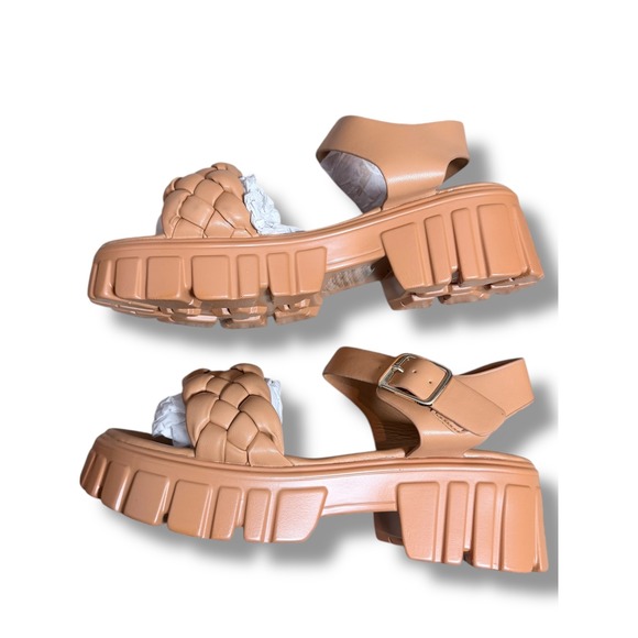 NIB Weeboo HIGH 2 Brown Braided Platform Chunky Sole Sandals Women's Size 6 - Picture 7 of 10